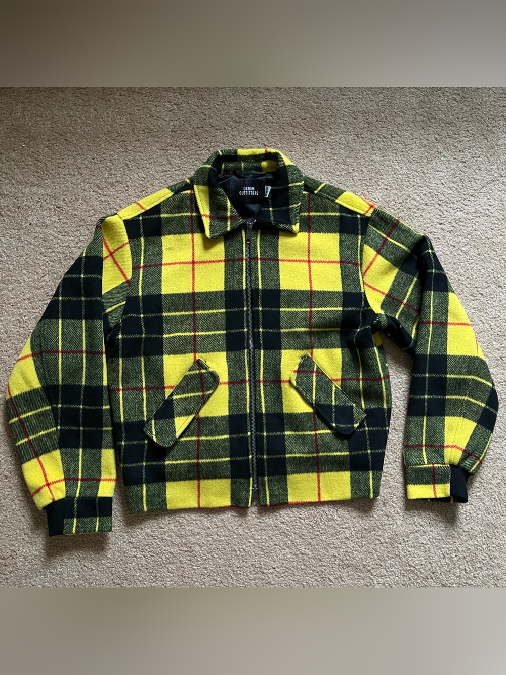 Urban Outfitters yellow plaid jacket S